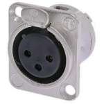 Neutrik NC3FD-L-1 (NC3FDL1) XLR Universal D-size metal body XLR panel mount (Female) Neutrik NC3FD-L-1 (NC3FDL1) XLR Universal D-size metal body XLR panel mount (Female)